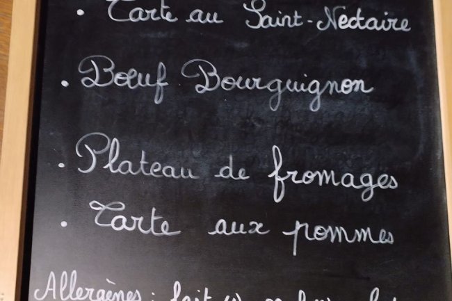 MENU SPECIAL FETE DE LA GENTIANE